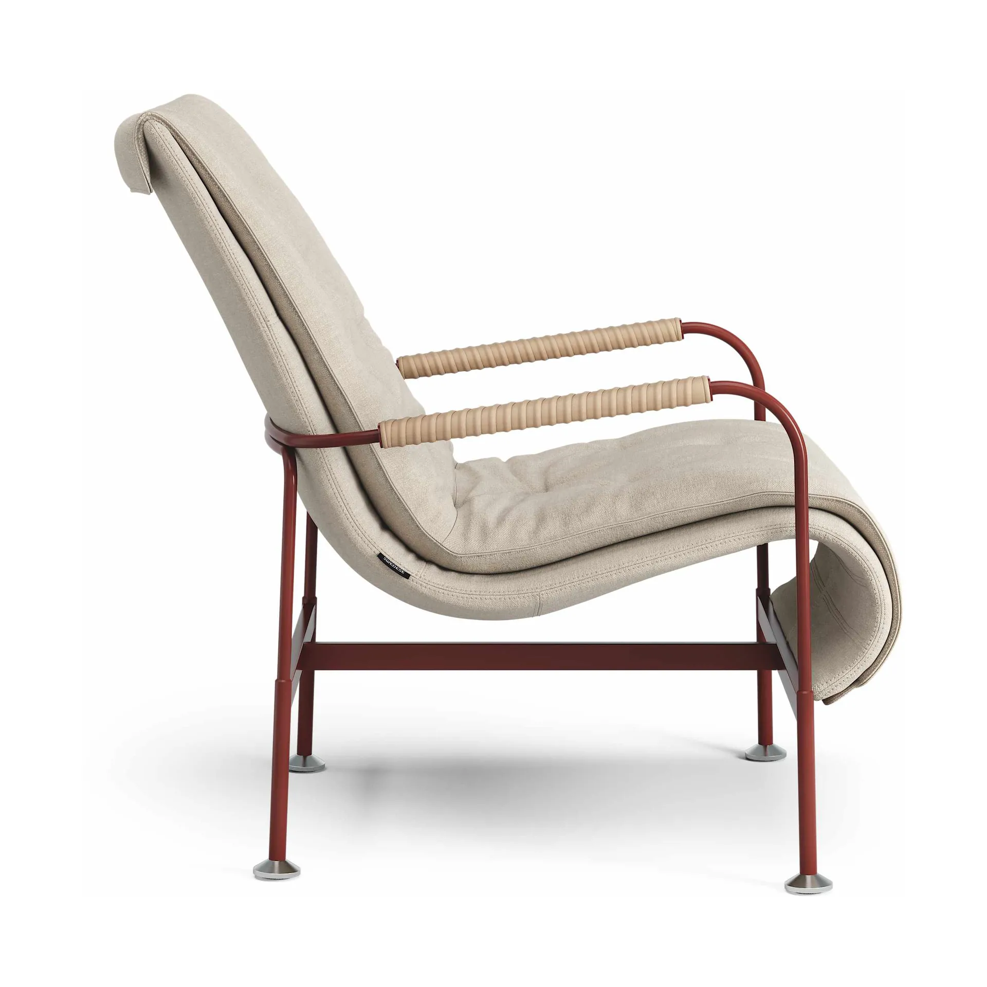 Serpentine fauteuil, Stof Romo Linara Rye-rood-Tärnsjö Nature Swedese