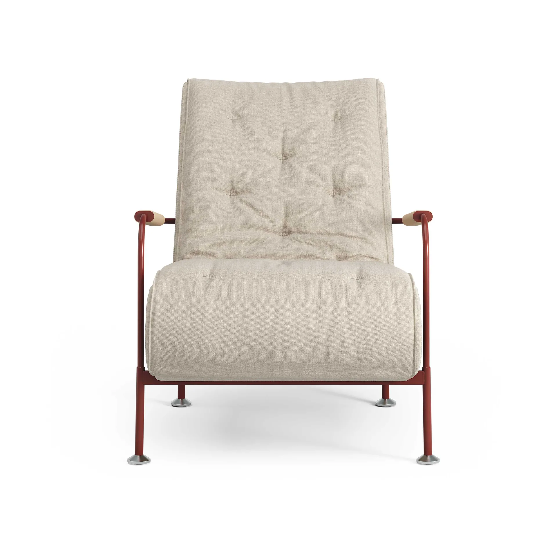 Serpentine fauteuil, Stof Romo Linara Rye-rood-Tärnsjö Nature Swedese