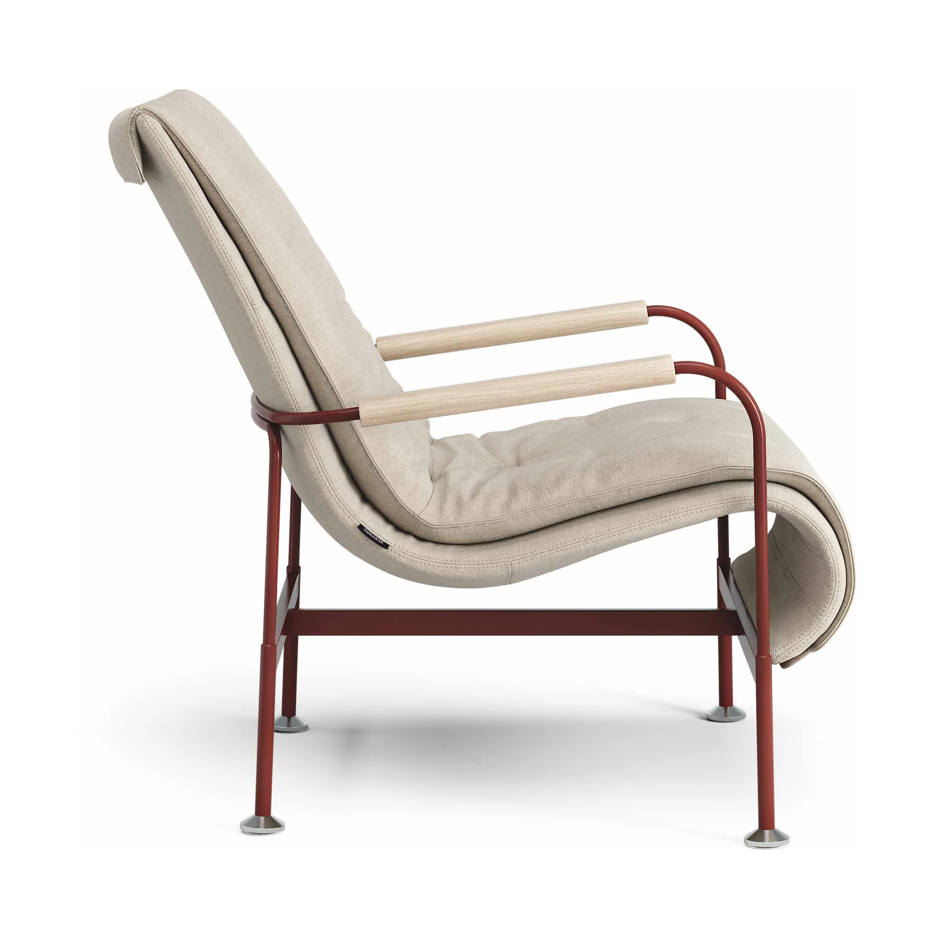 Serpentine fauteuil, Stof Romo Linara Rye-rood Swedese