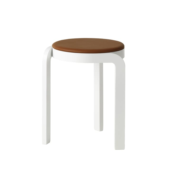 Spin Kruk - leer cognac, witgelazuurd essenhout - Swedese
