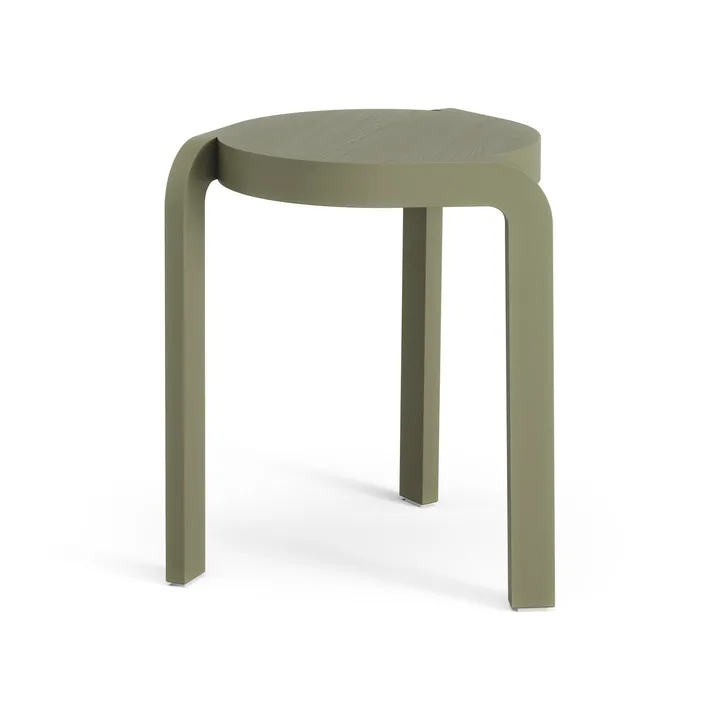 Spin ronde kruk H44 cm - As-moss green, Ø32x44 cm - Swedese