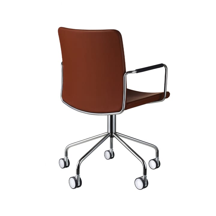 Stella bureaustoel, Elmosoft 33004 bruin-chroom Swedese