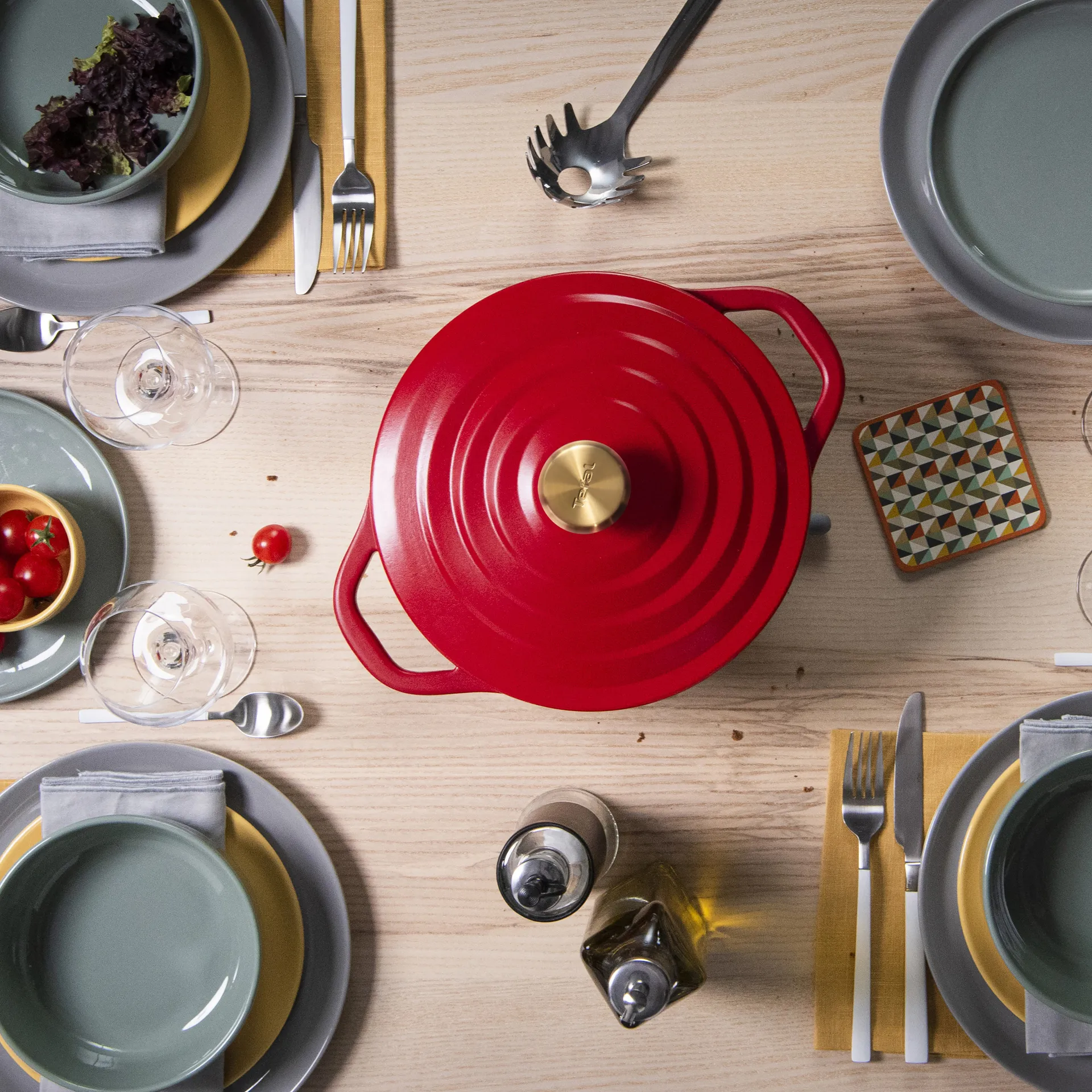 Air braadpan 3,1 l, Rood Tefal