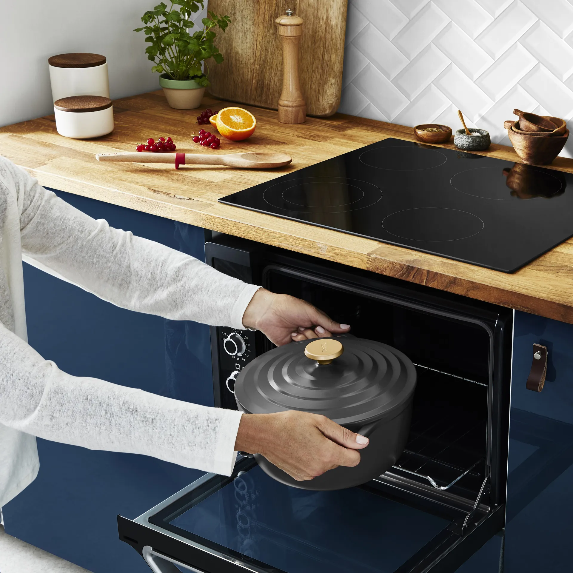 Air braadpan 4,7 l, Grijs Tefal