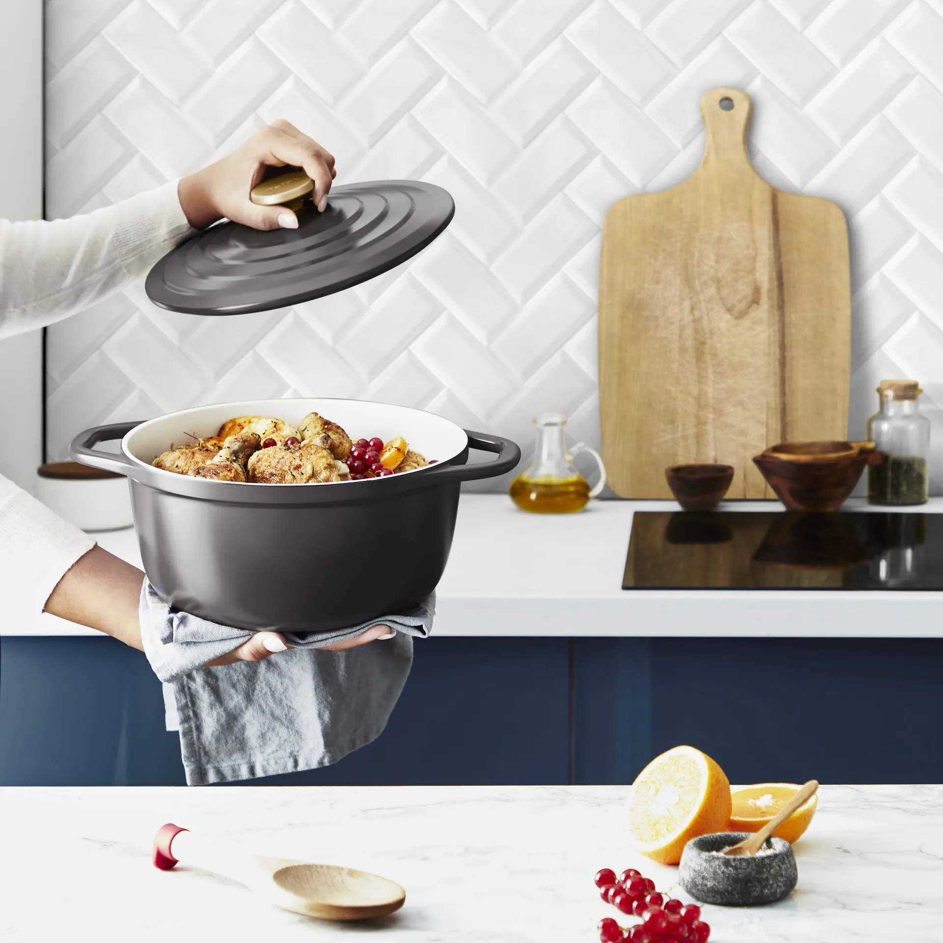 Air braadpan 4,7 l, Grijs Tefal