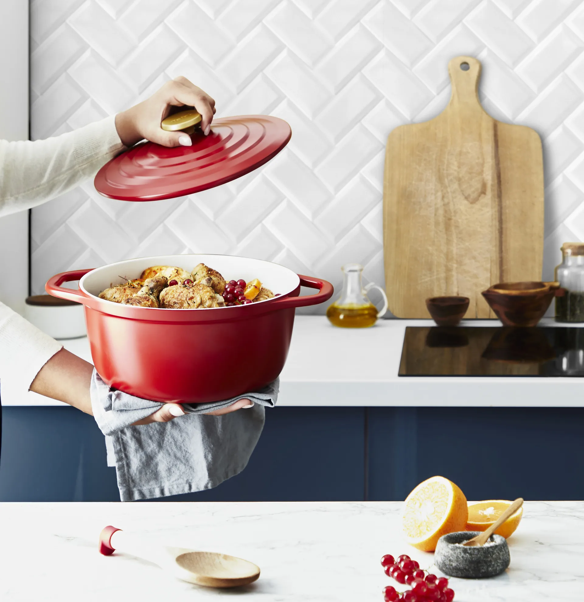 Air braadpan 4,7 l, Rood Tefal