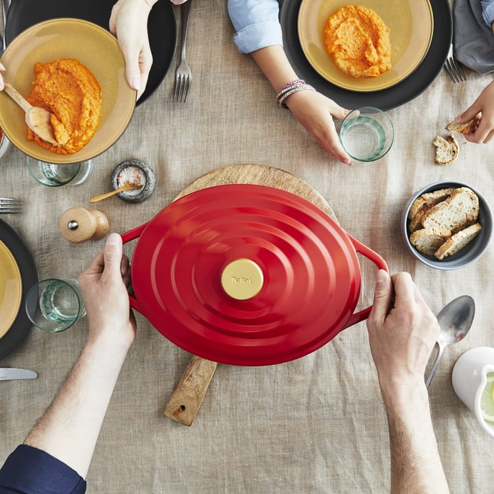 Air ovale braadpan 5,7 l, Rood Tefal