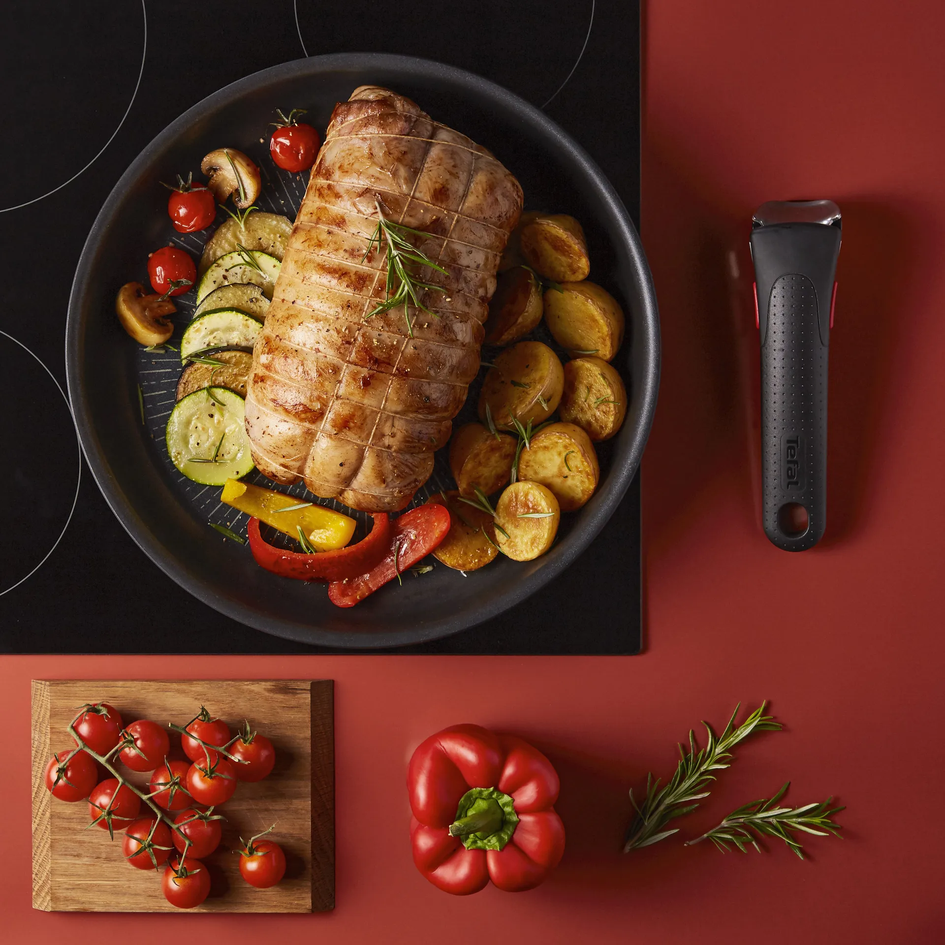 Ingenio Unlimited pannenset 3-delig, Zwart Tefal