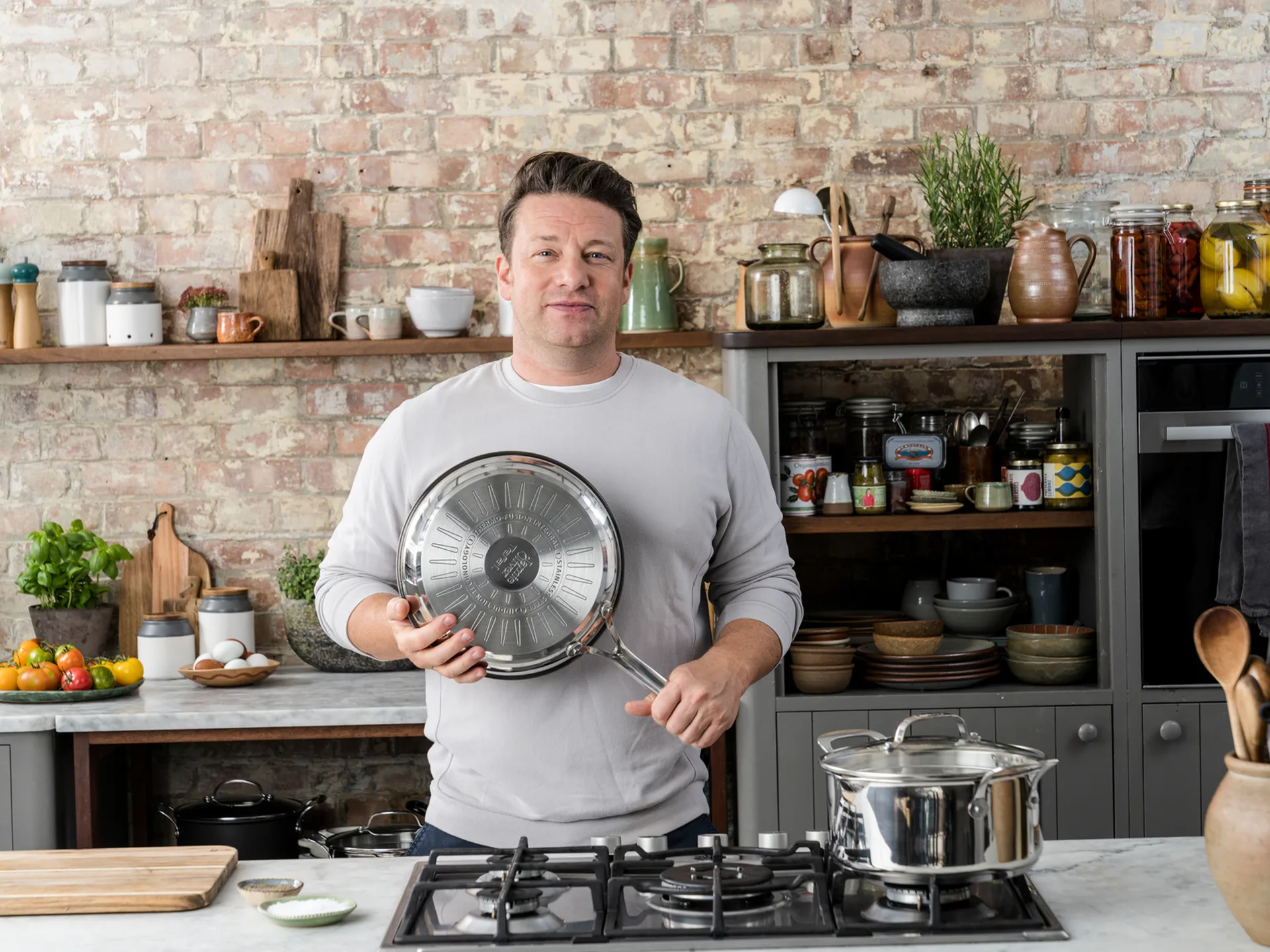 Jamie Oliver Cook's Classics steelpannenset 7-delig, Roestvrij staal Tefal