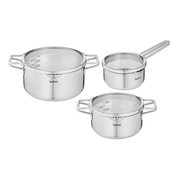 Nordica steelpannenset 6-delig - Roestvrij staal - Tefal