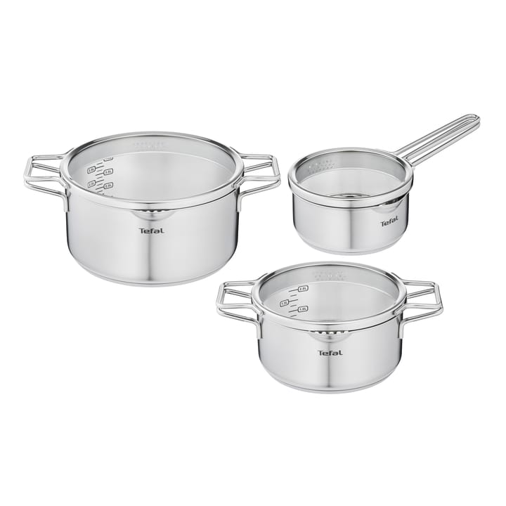 Nordica steelpannenset 6-delig - Roestvrij staal - Tefal