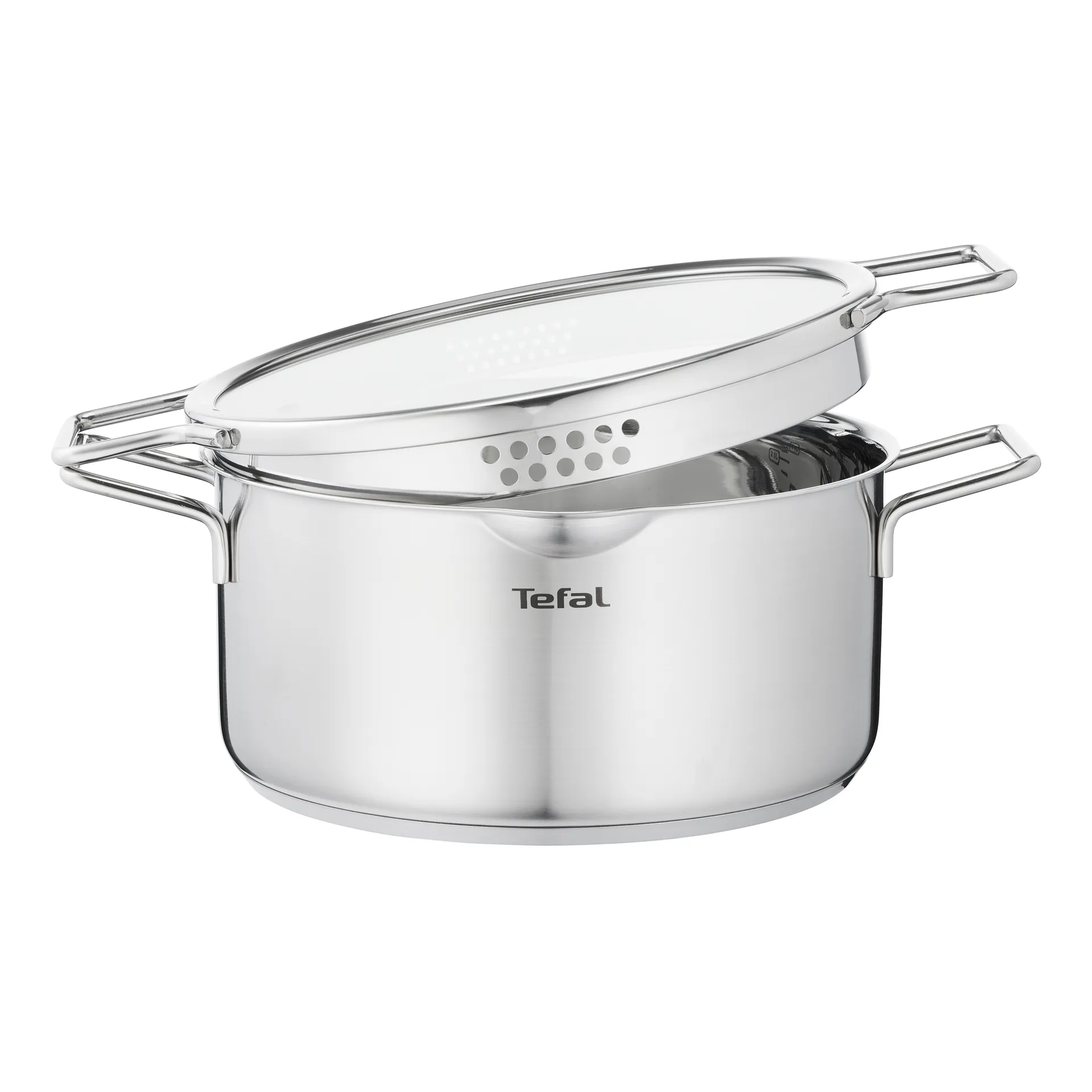 Nordica steelpannenset 6-delig, Roestvrij staal Tefal