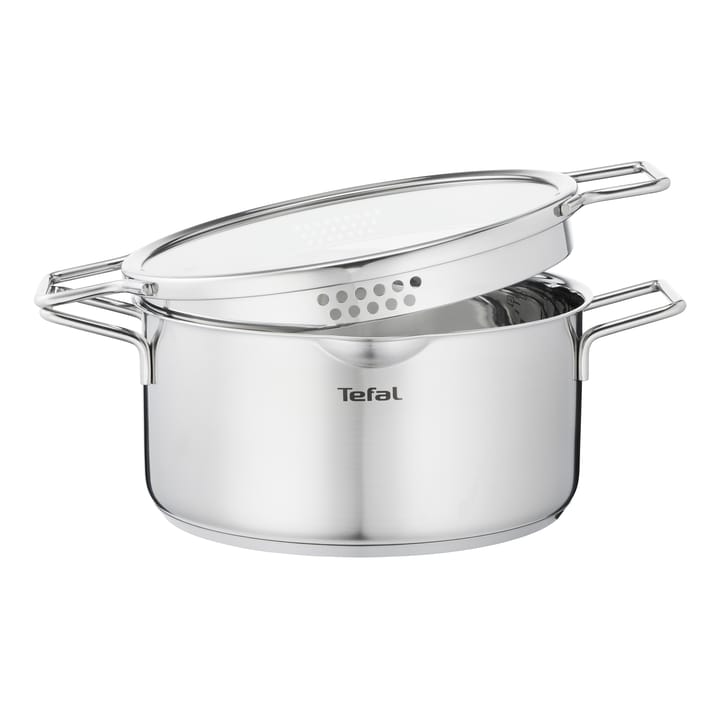 Nordica steelpannenset 6-delig, Roestvrij staal Tefal
