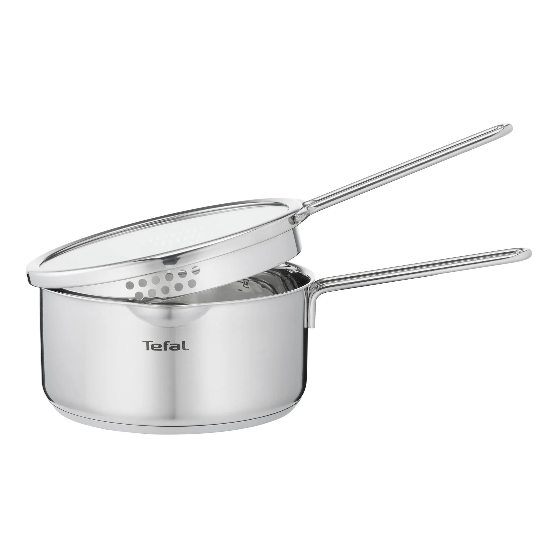 Nordica steelpannenset 6-delig, Roestvrij staal Tefal