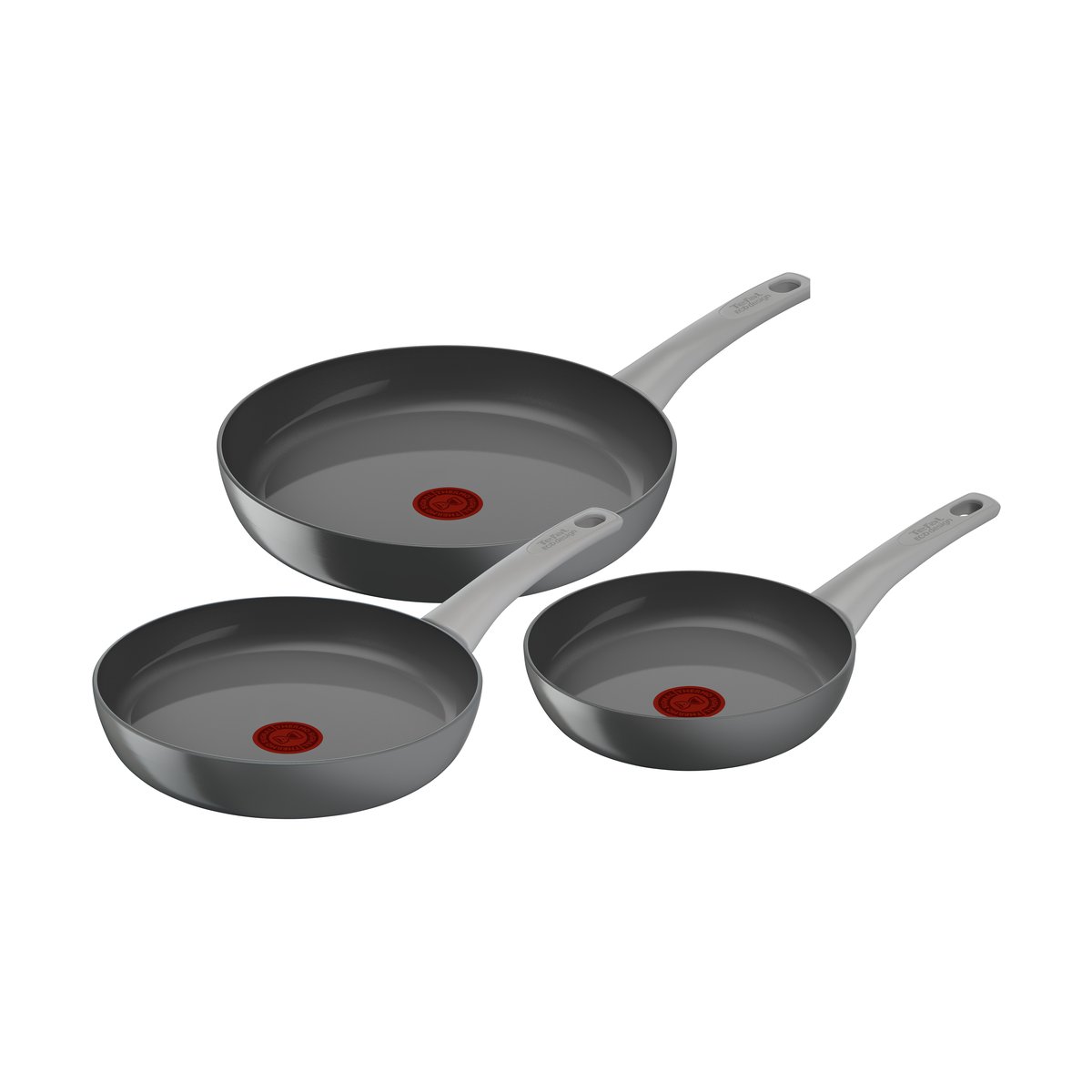 Tefal Renew ON koekenpan set 3 delen Grijs | Scandinavisch Interieur | Koekenpannen & braadpannen | Grijs