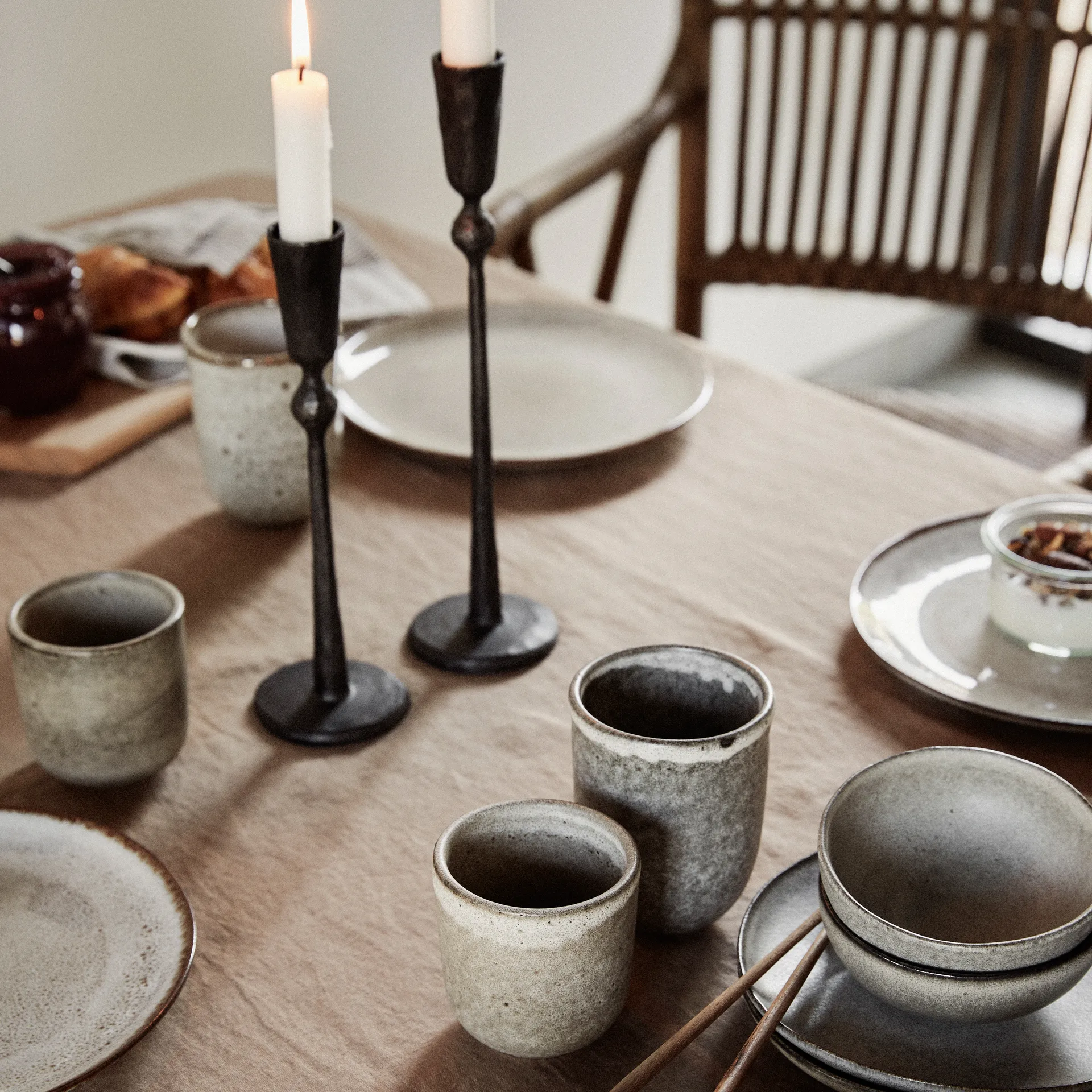 Boule kandelaar zwart, Large Tell Me More