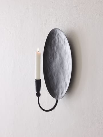 Boule wandkandelaar met achterplaat - Zwart - Tell Me More