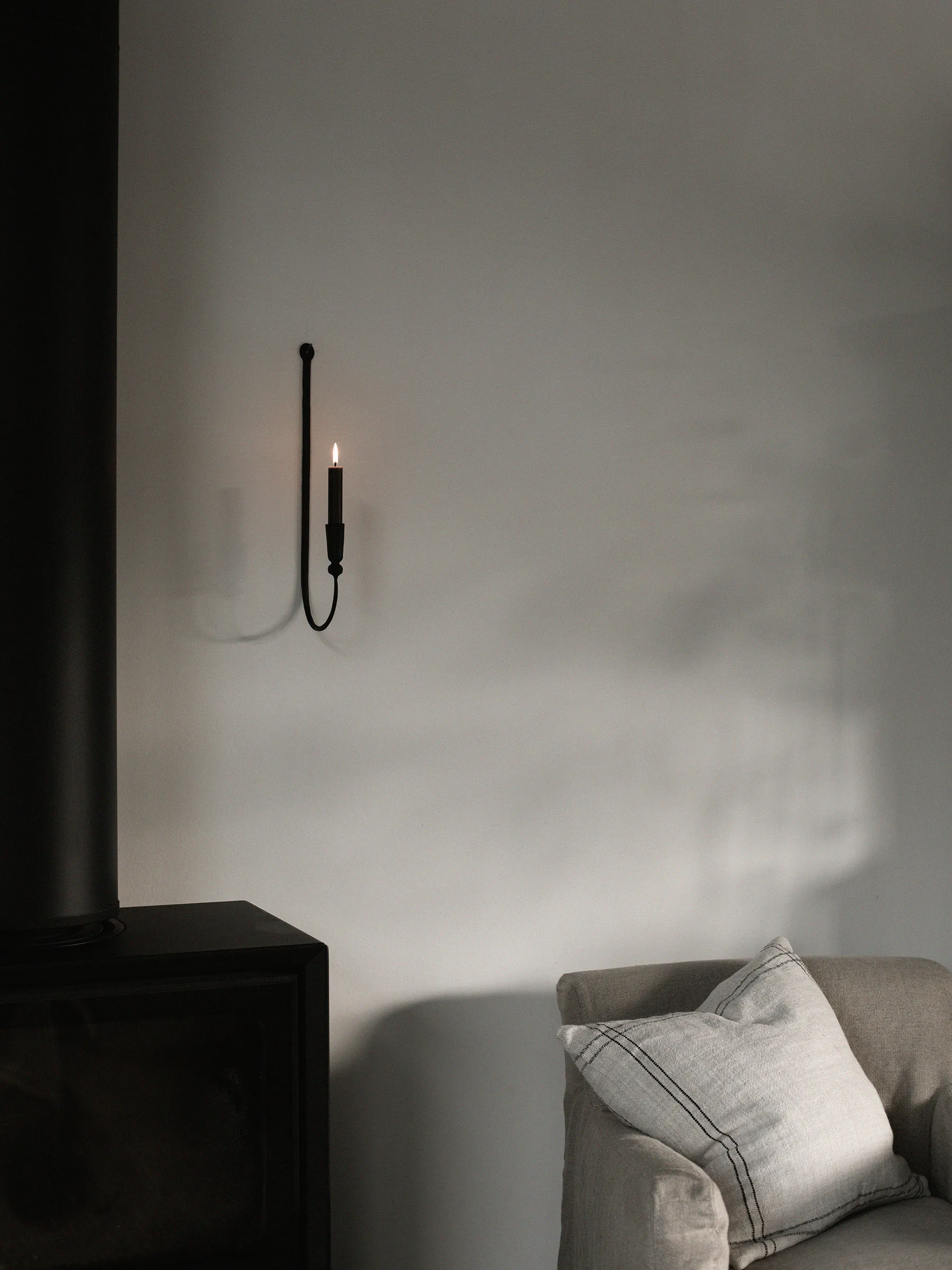 Boule wandkandelaar, Zwart Tell Me More