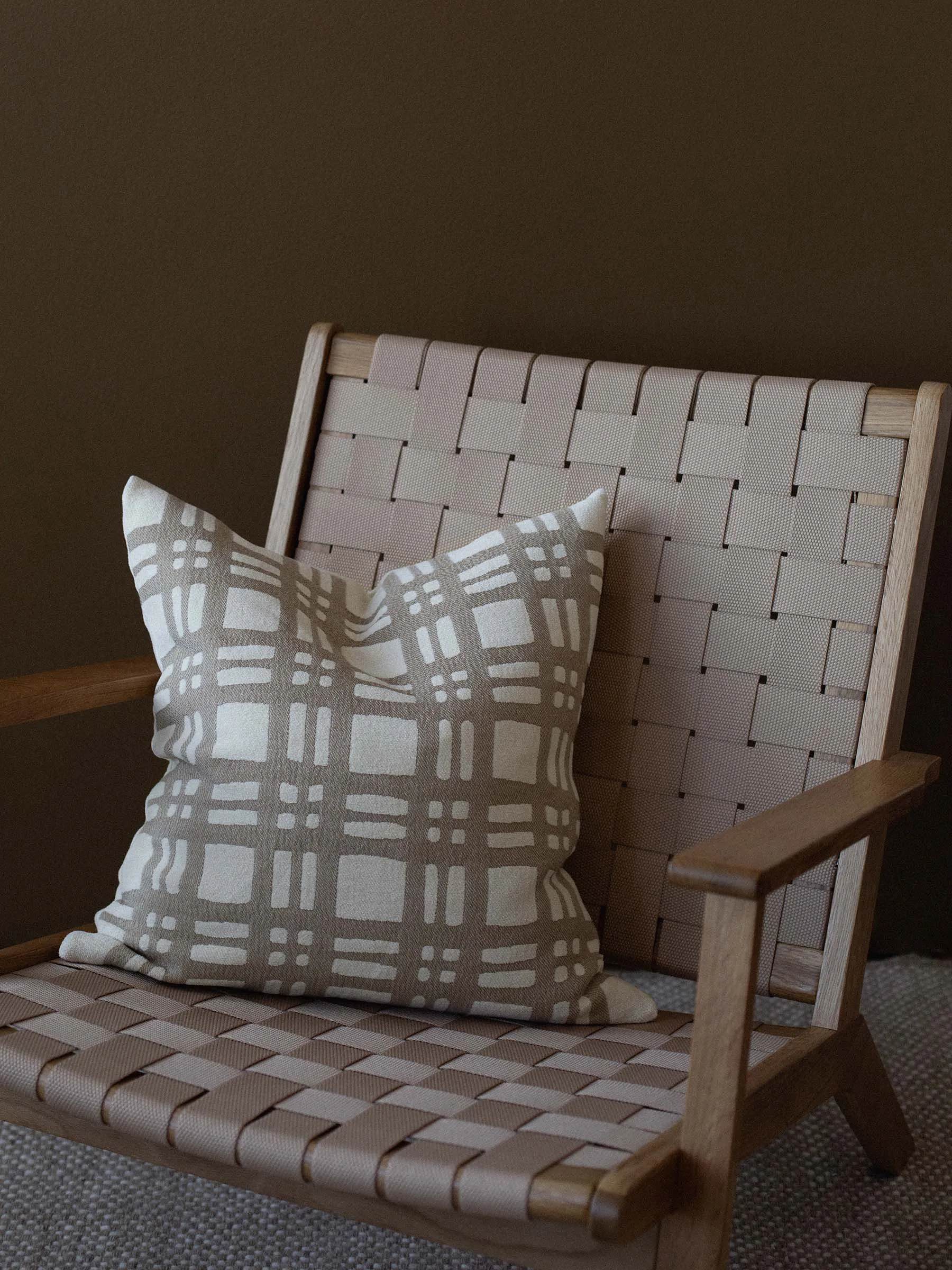 Camille kussensloop 50x50 cm, Beige Tell Me More