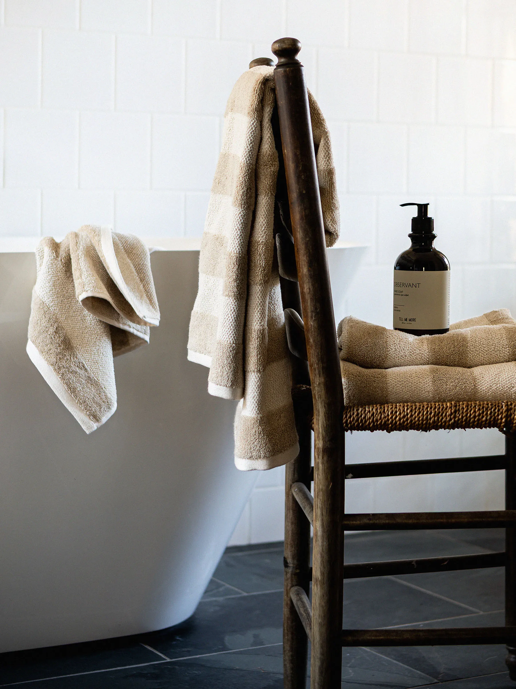 Cleo badhanddoek 70x140 cm, Beige Tell Me More