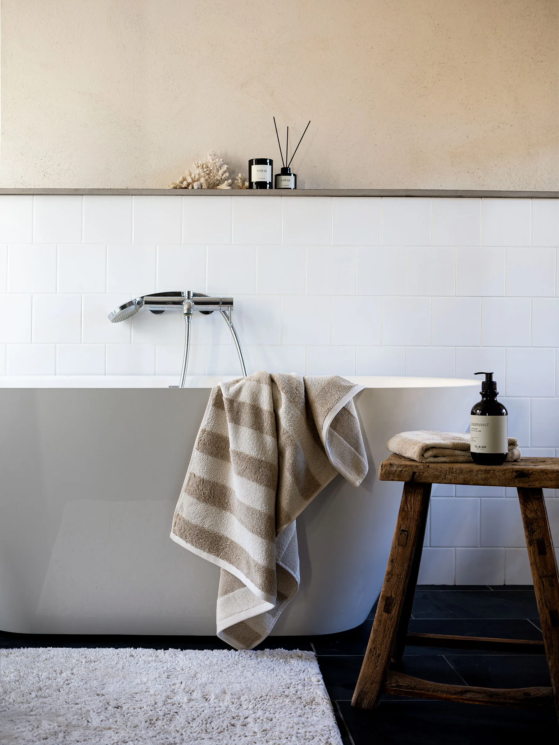 Cleo badhanddoek 70x140 cm, Beige Tell Me More