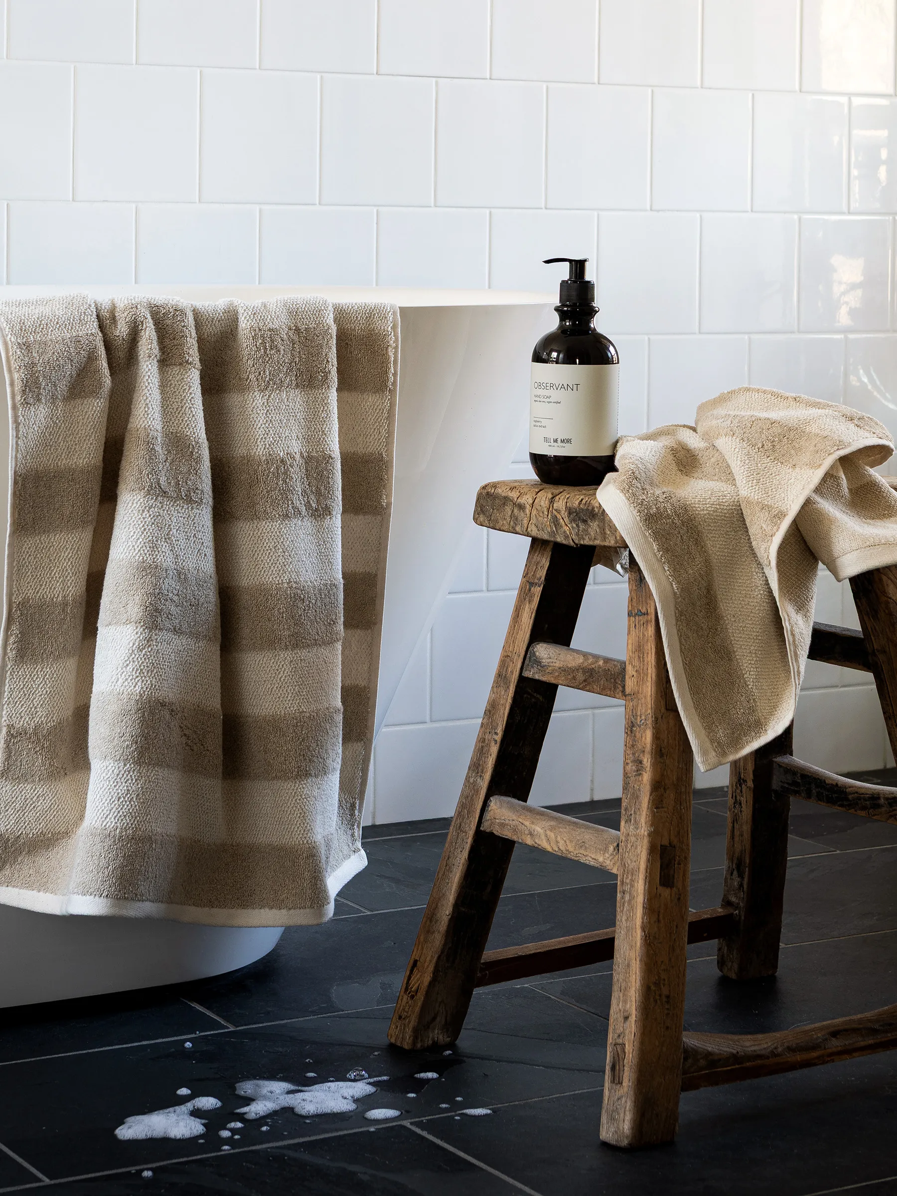 Cleo badhanddoek 70x140 cm, Beige Tell Me More