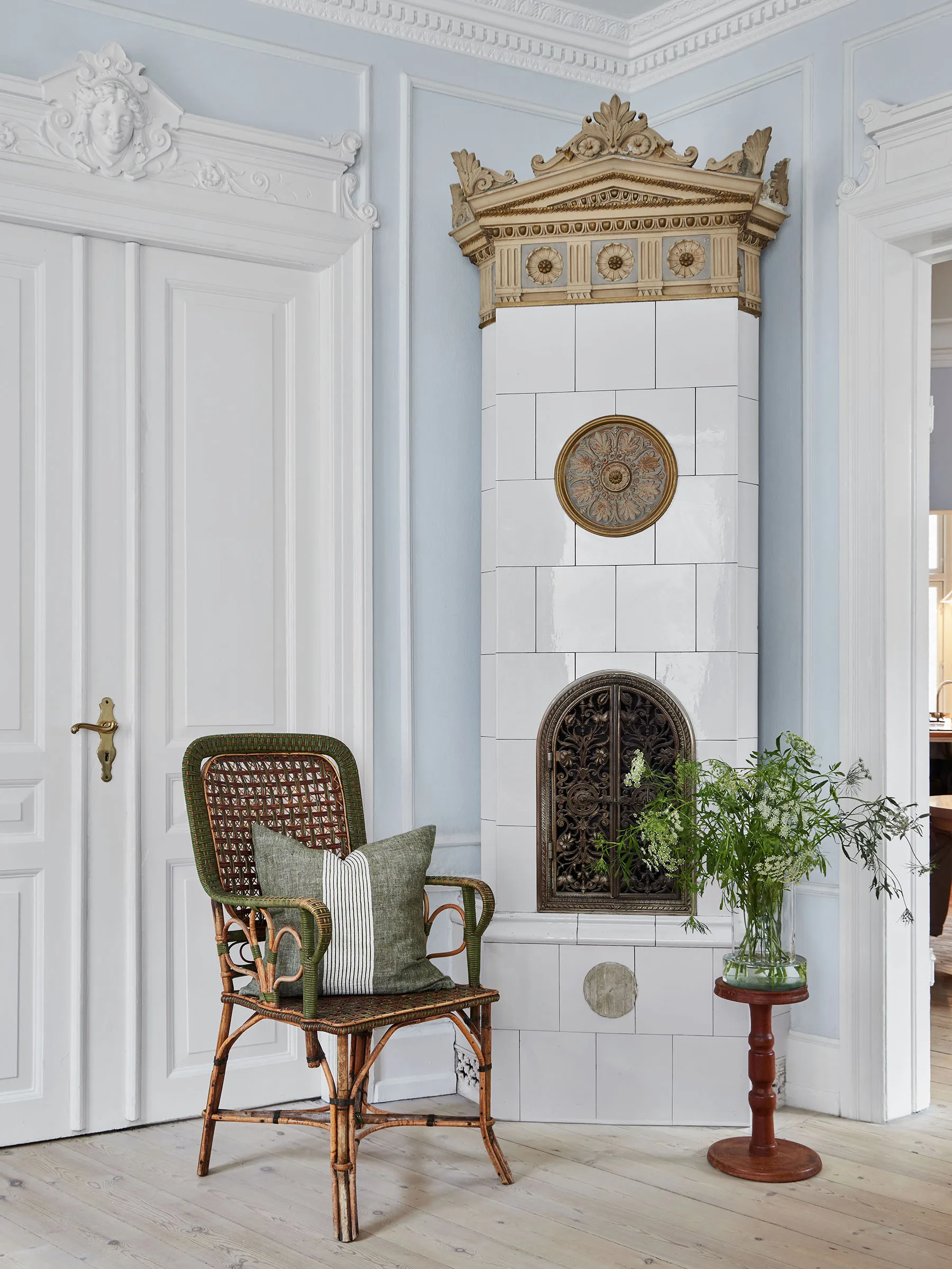 Colette kussensloop, Green stripe, 50x50 cm Tell Me More