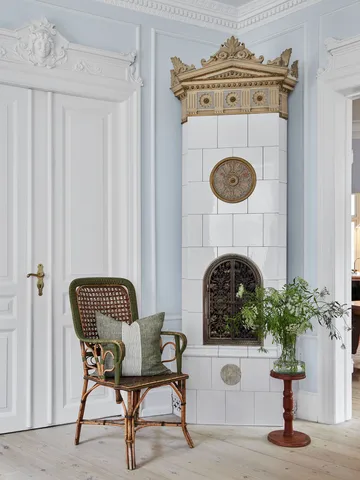 Colette kussensloop - Green stripe, 50x50 cm - Tell Me More