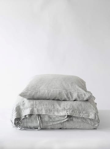 Dekbedovertrek linnen 150x200 cm - Grey/white - Tell Me More