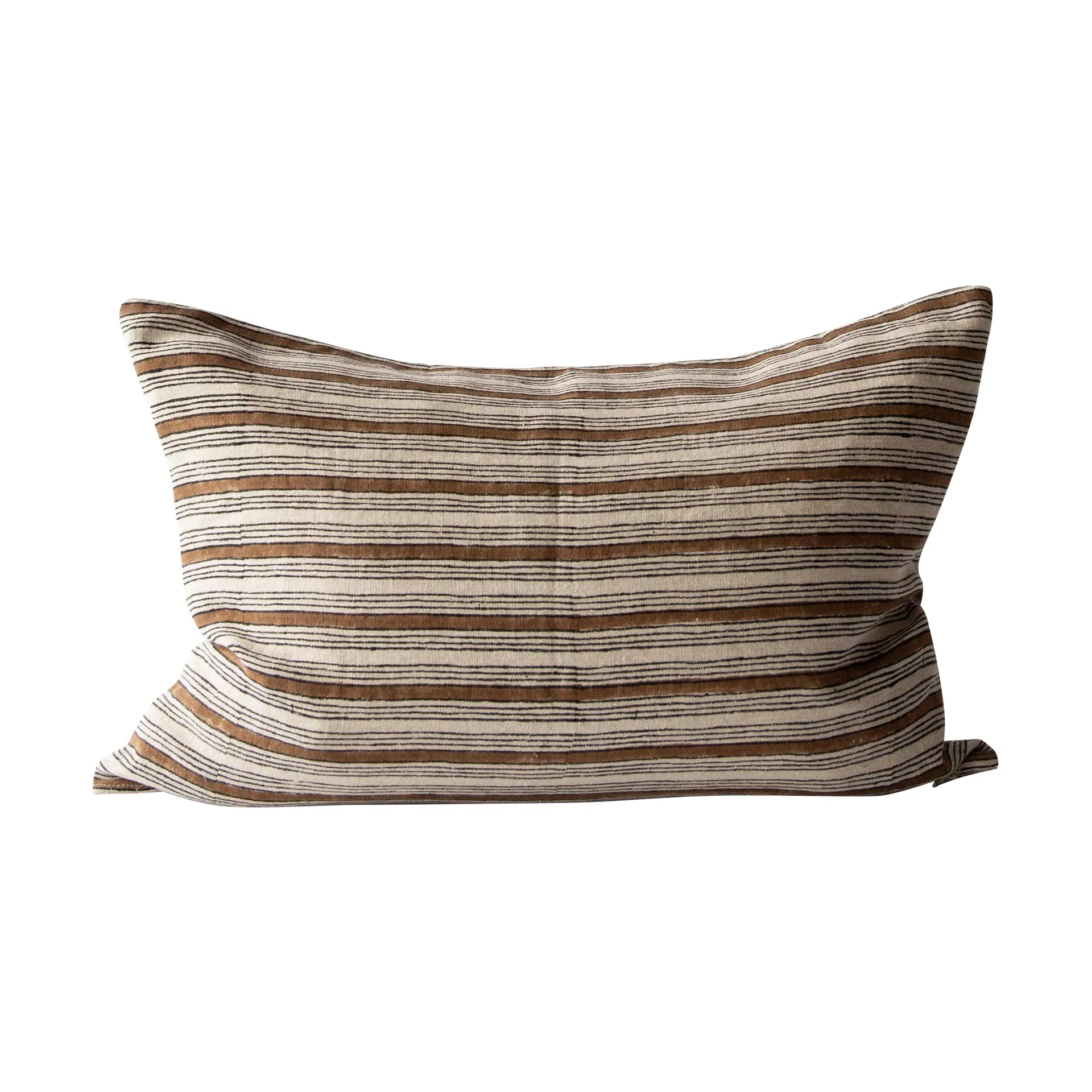 Dino kussenhoes 40x60 cm, Block print brown Tell Me More