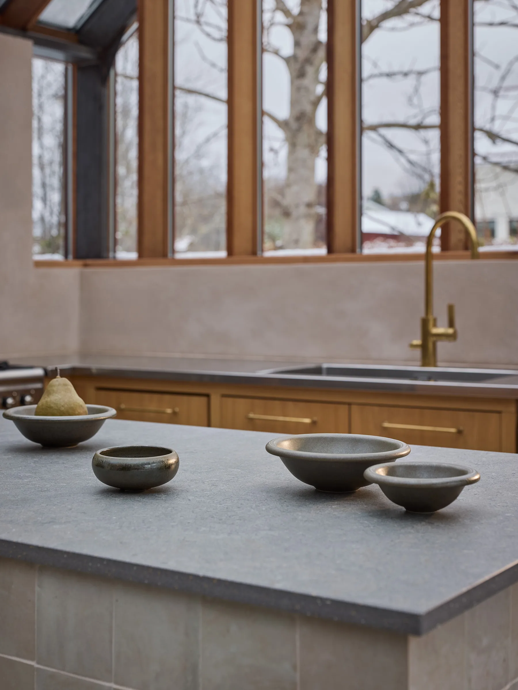 Elba schaal, Green brown, Ø18 cm Tell Me More