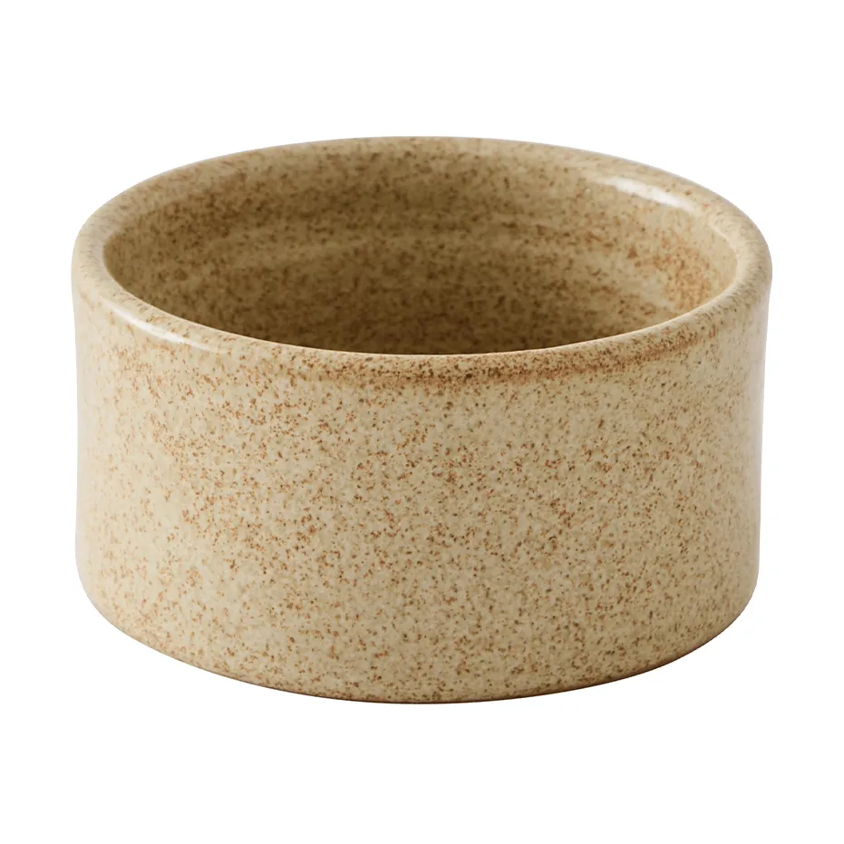 Elio cilindervormige schaal, Beige gespikkeld, Ø8,5x4,5 cm Tell Me More