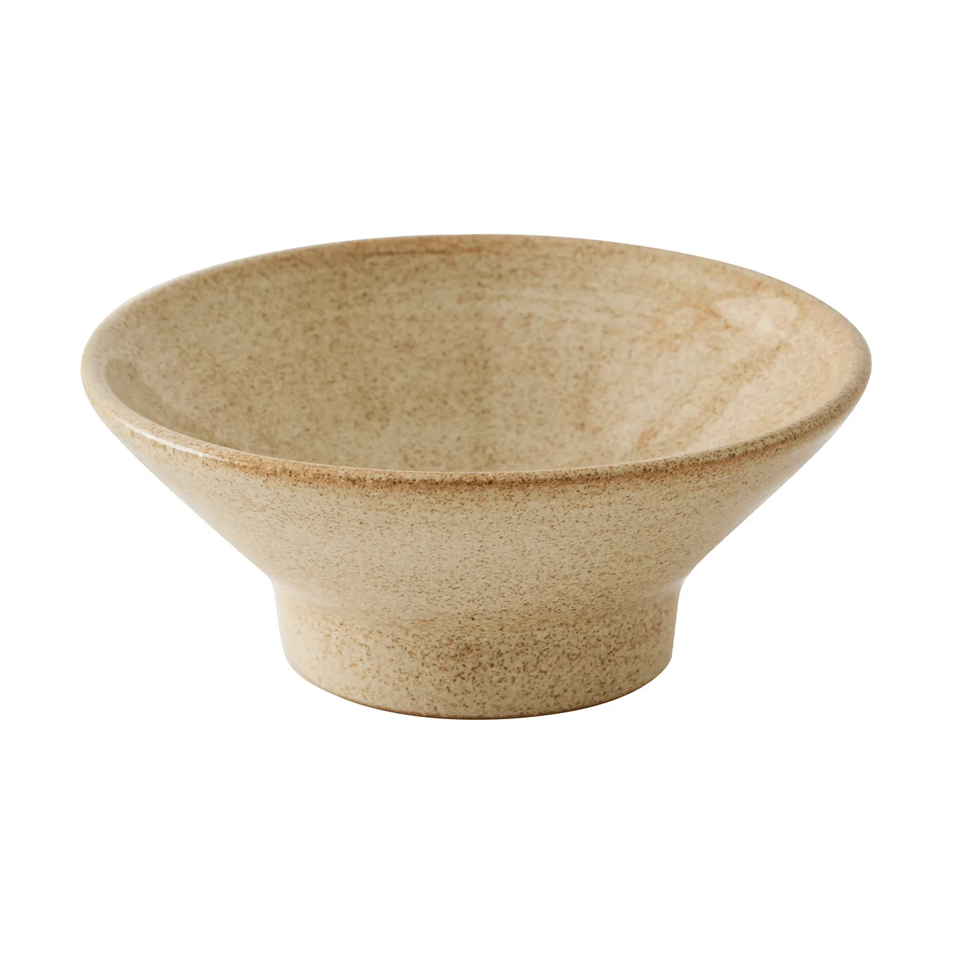 Elio schaal op voet, Beige gespikkeld, Ø14,5x6 cm Tell Me More