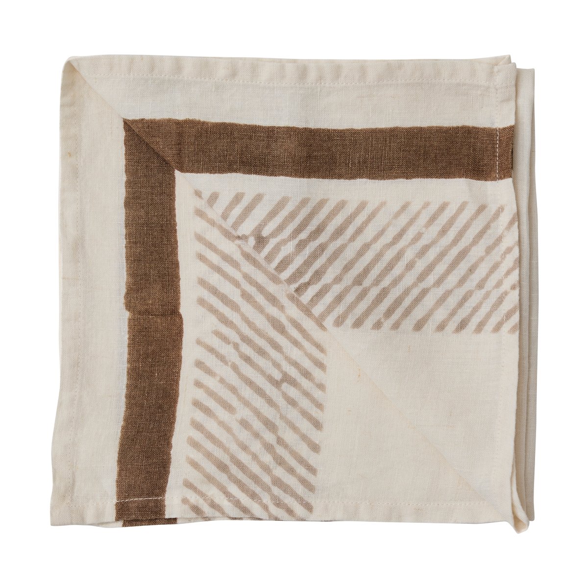 Tell Me More Ella servet 50x50 cm Bruin | Scandinavisch Interieur | Linnen & katoenen servetten | Bruin