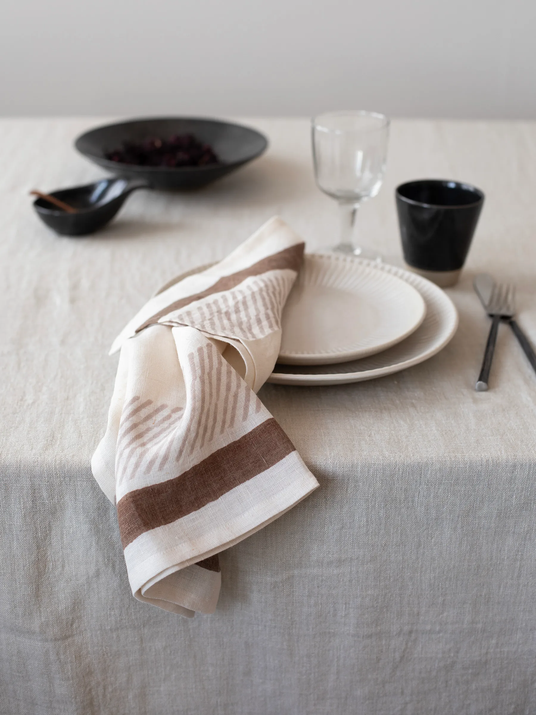 Ella servet 50x50 cm, Bruin Tell Me More