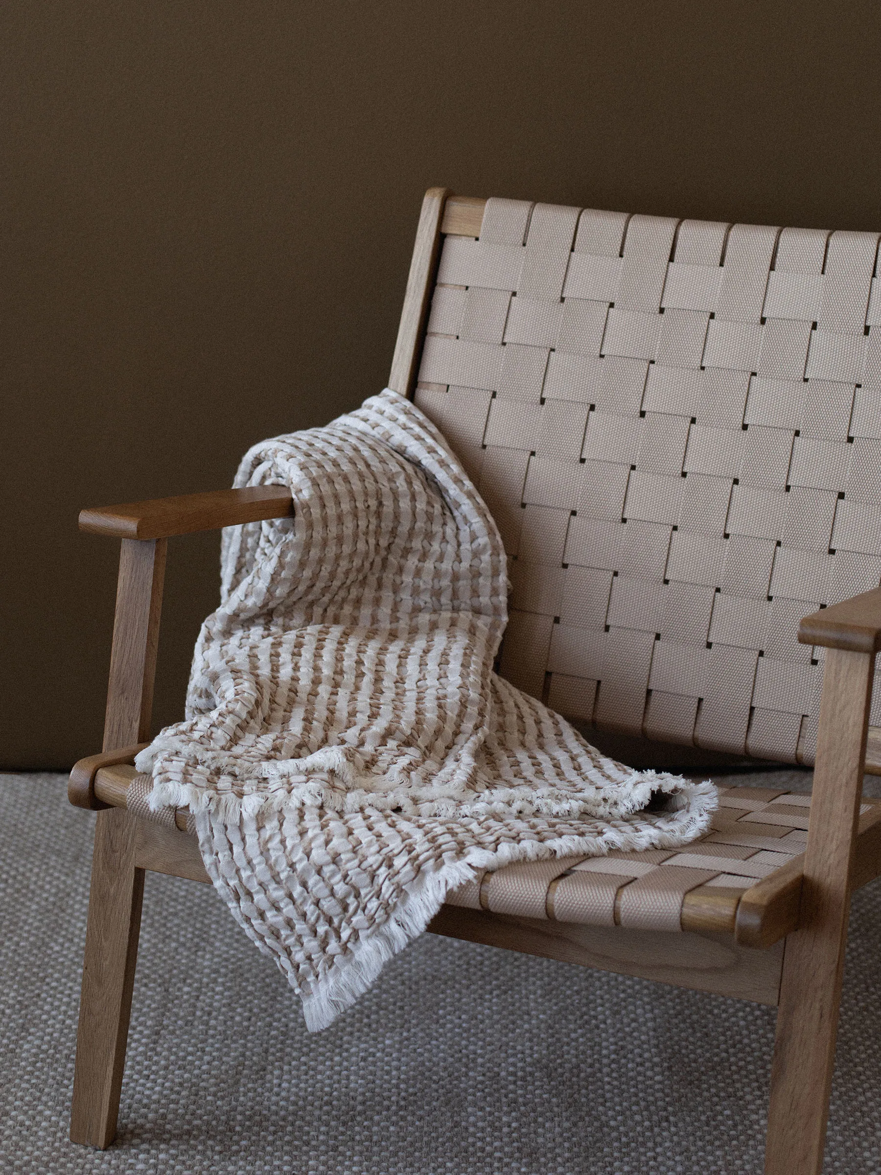 Gilbert plaid 140x200 cm, Beige Tell Me More