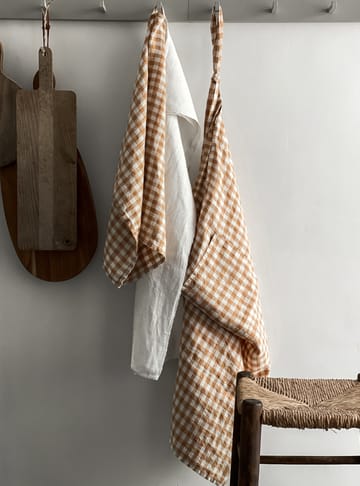Gingham geruit schort 90x75 cm - Biscuit - Tell Me More