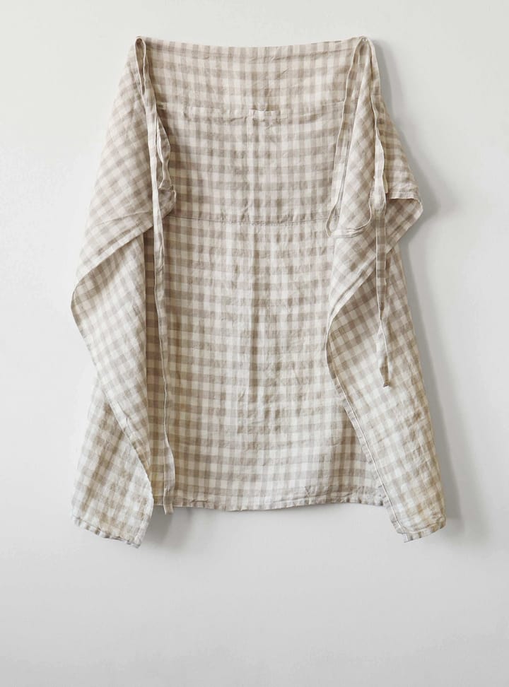 Gingham geruit schort 90x75 cm, Natural Tell Me More