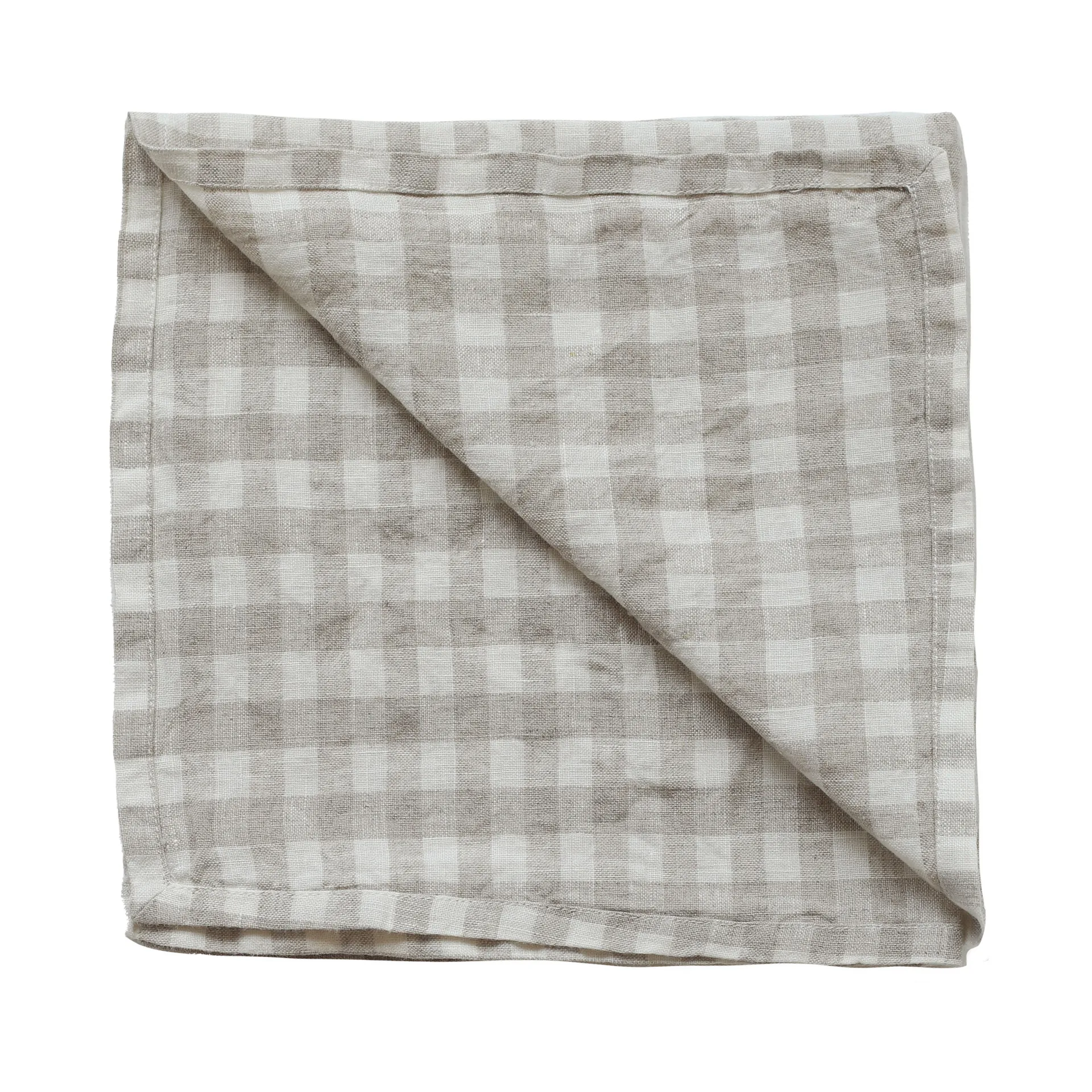 Gingham geruite keukenhanddoek 70x50 cm, Natural Tell Me More