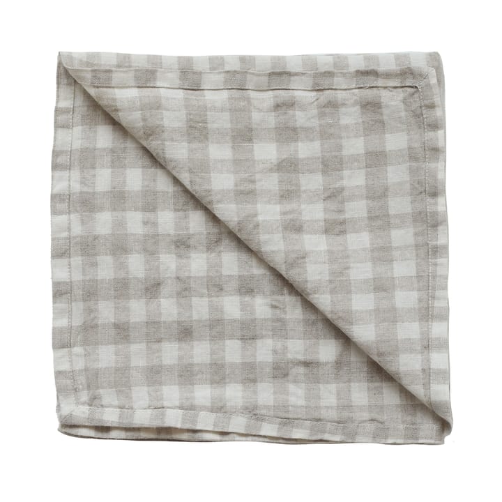 Gingham geruite keukenhanddoek 70x50 cm - Natural - Tell Me More