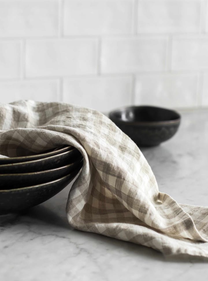 Gingham geruite keukenhanddoek 70x50 cm, Natural Tell Me More