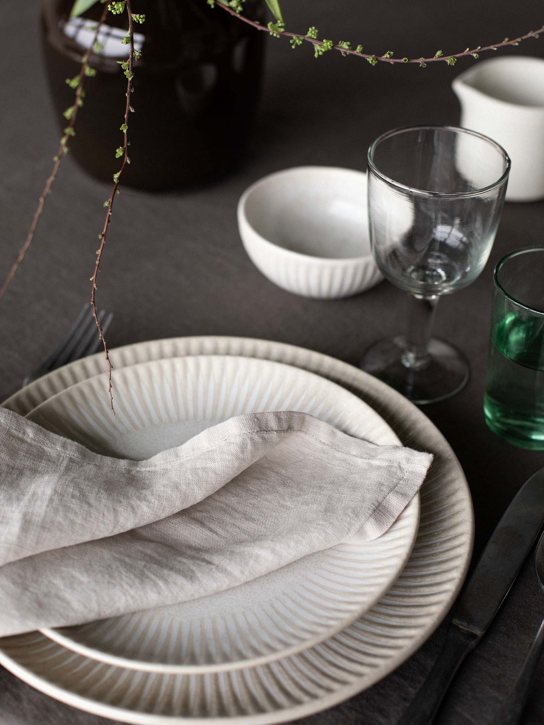 Granada bord Ø26,5 cm, Creme wit-beige Tell Me More