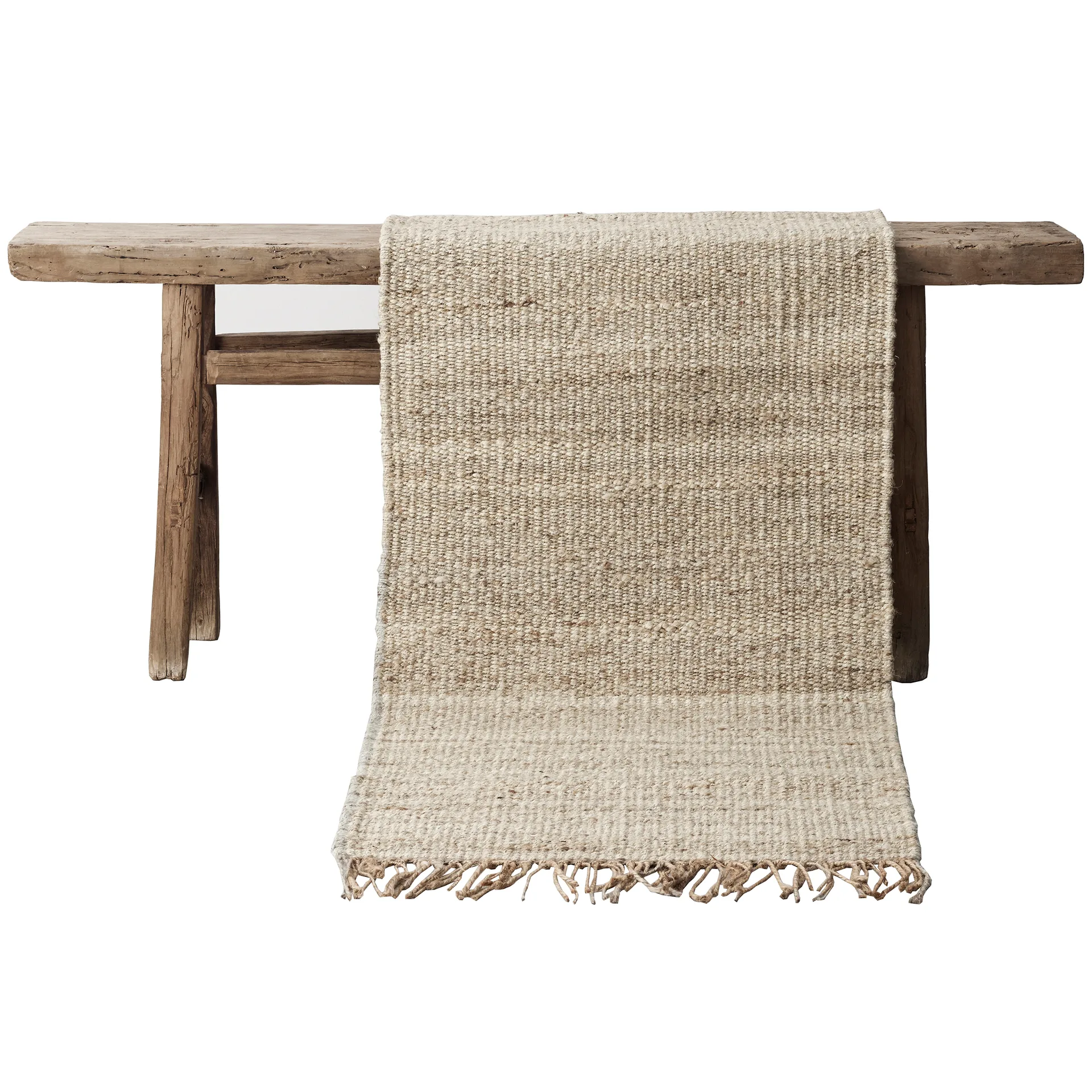 Hemp vloerkleed bleached (beige), 80x150 cm Tell Me More