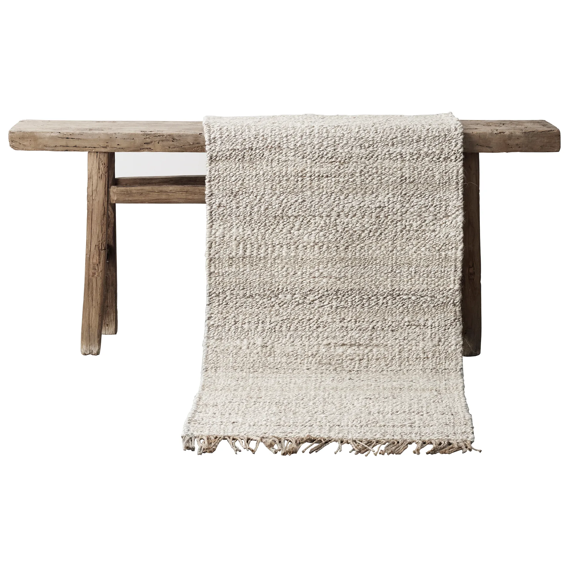 Hemp vloerkleed natuur-wit, 80x150 cm Tell Me More