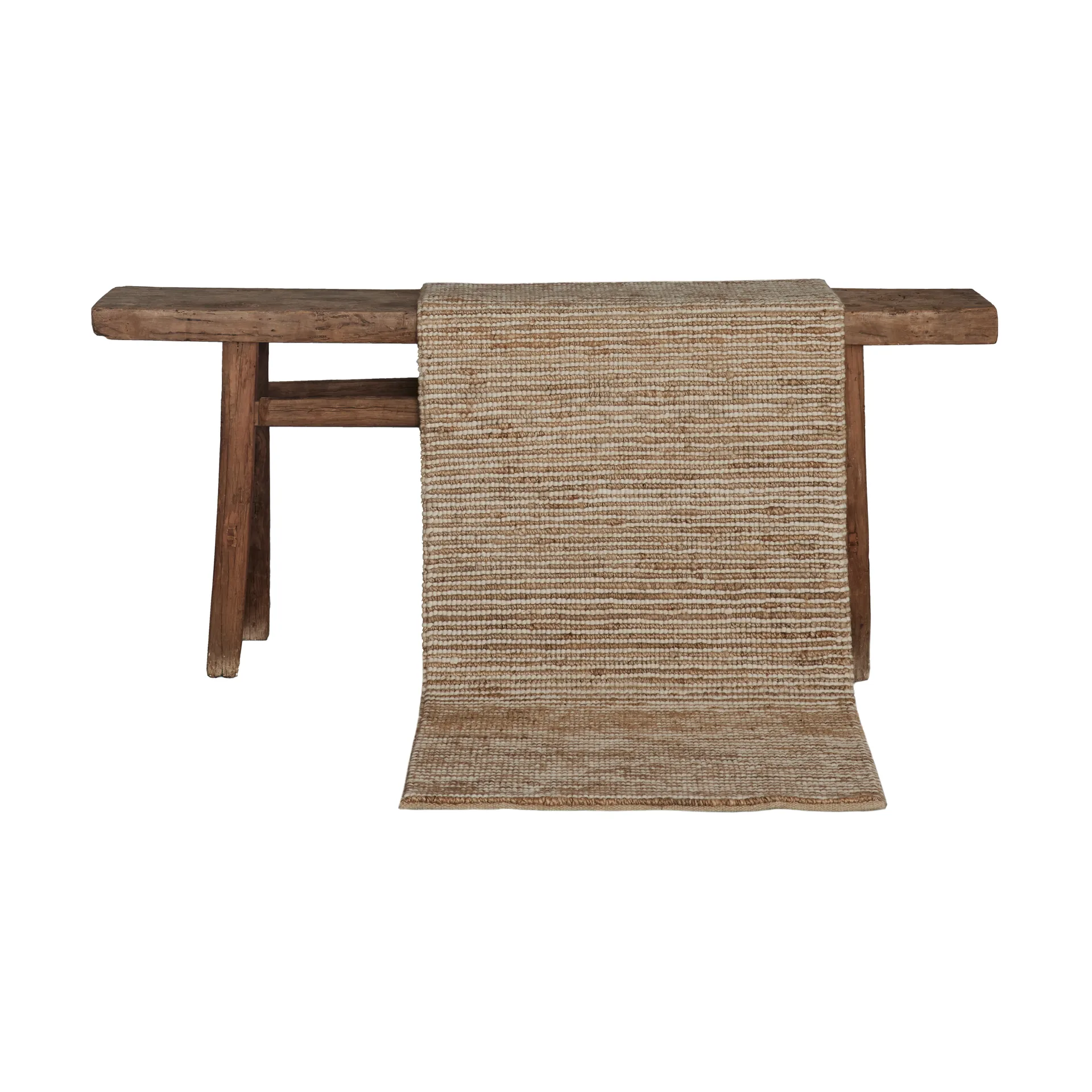 Hennep wollen mat 80x300 cm, Streep Tell Me More