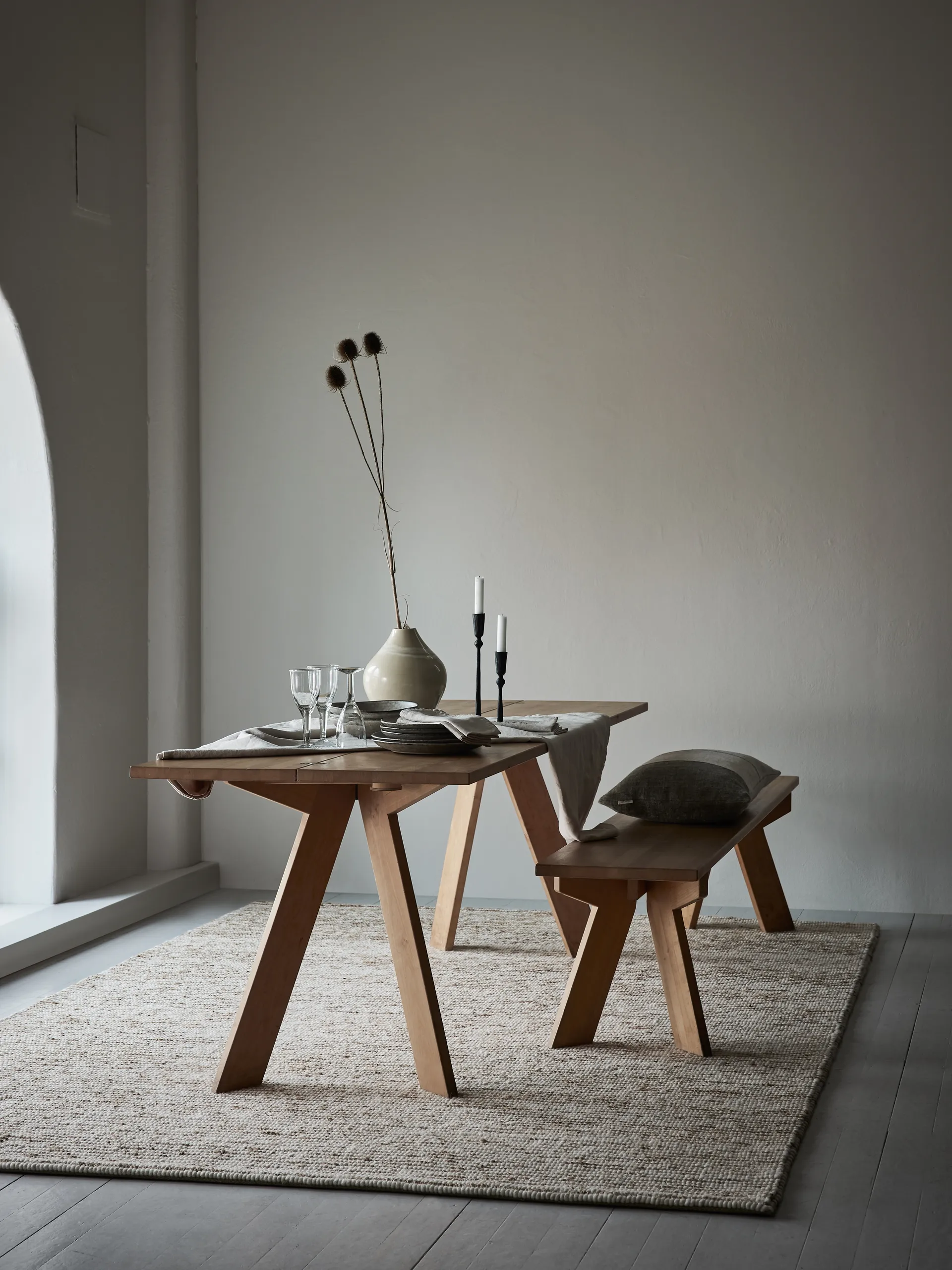 Hennep wollen tapijt 170x240 cm, Streep Tell Me More