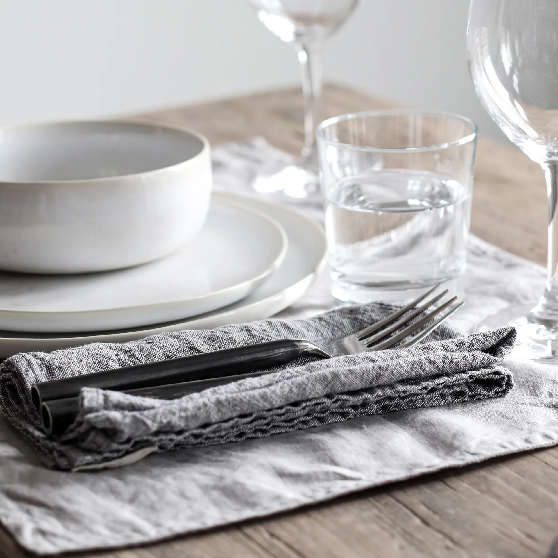 Julian servet linnen 42x42 cm, Grijs Tell Me More