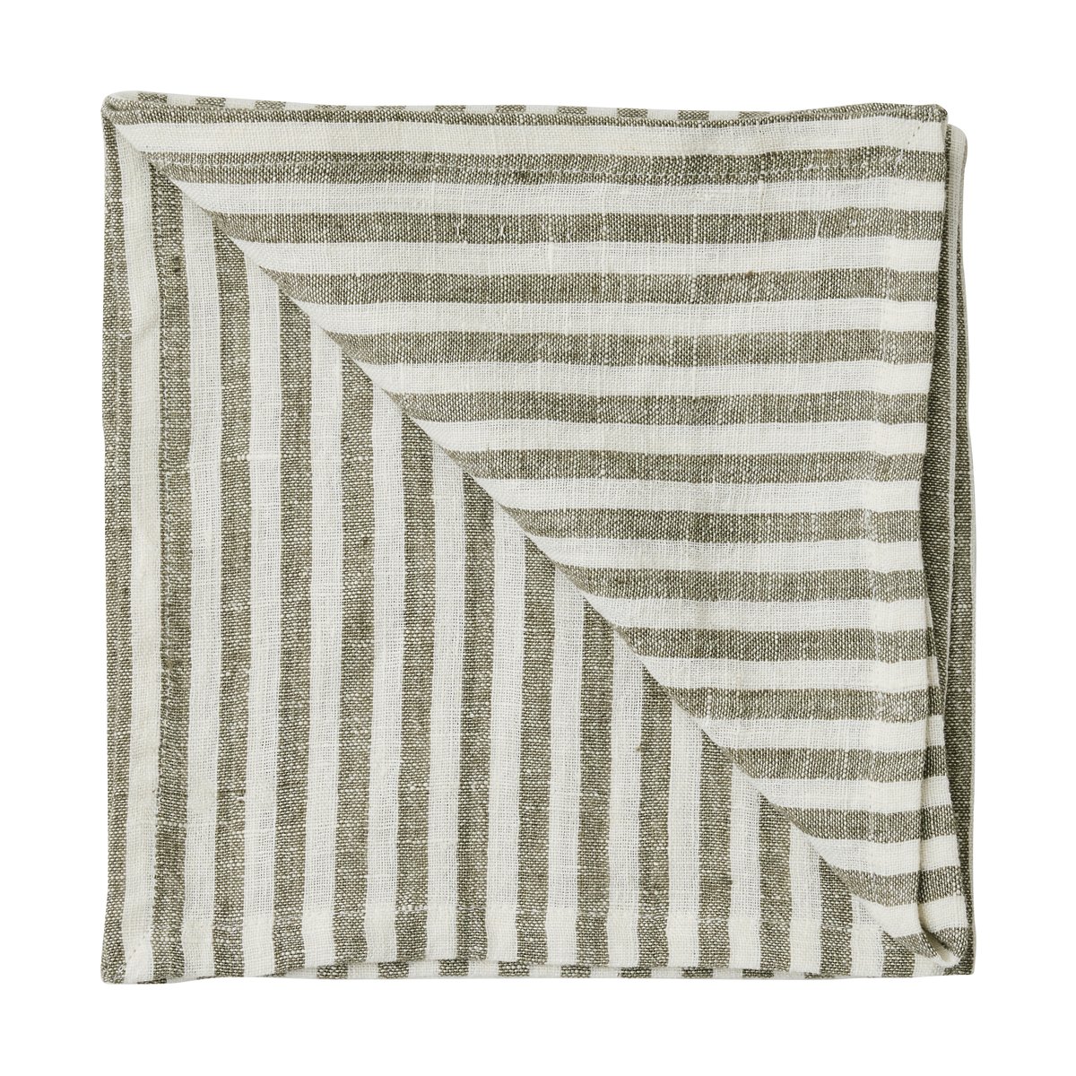 Tell Me More Leon stoffen servet 45x45 cm Seagrass | Scandinavisch Interieur | Linnen & katoenen servetten | Wit