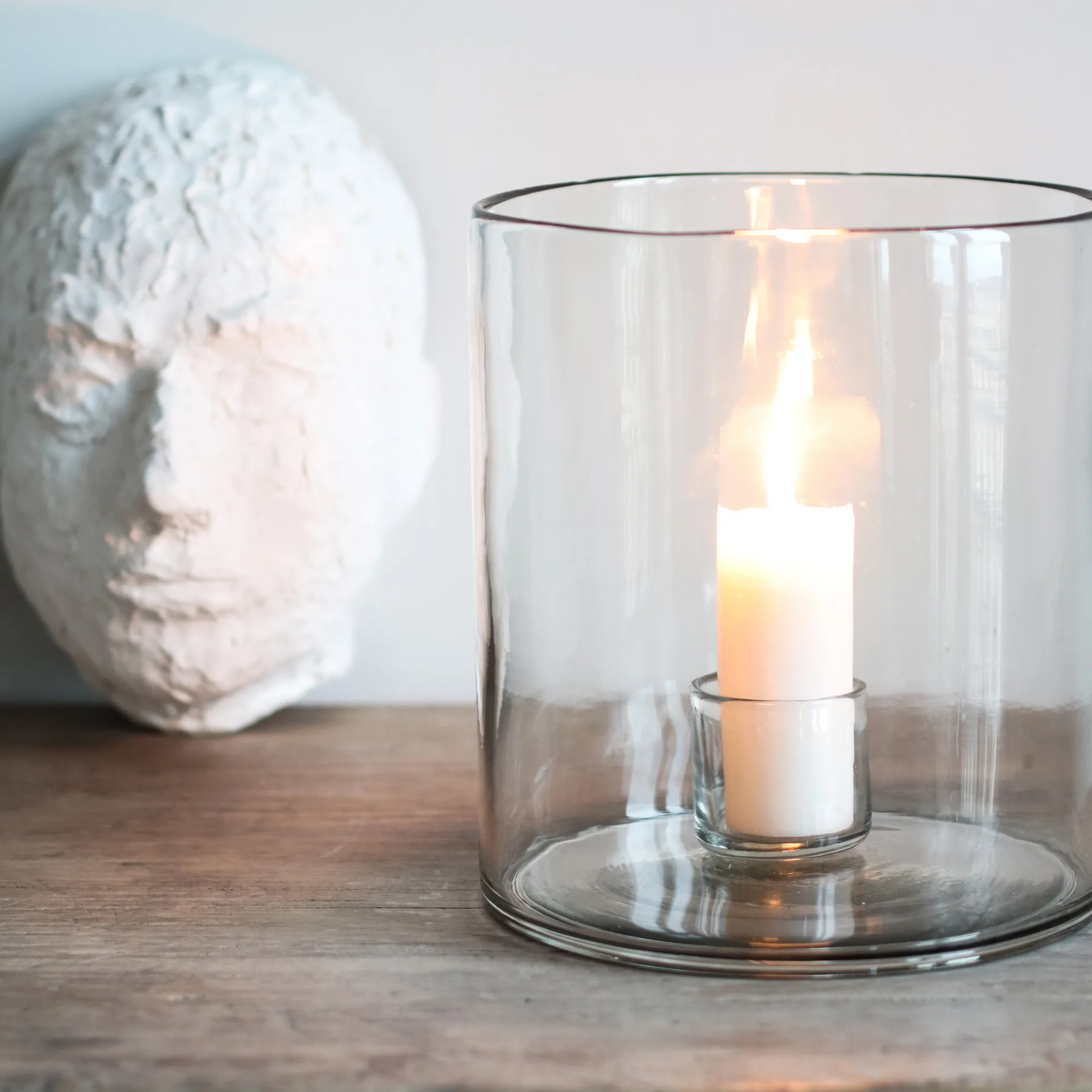 Luna kandelaar Ø20 cm, Helder Tell Me More