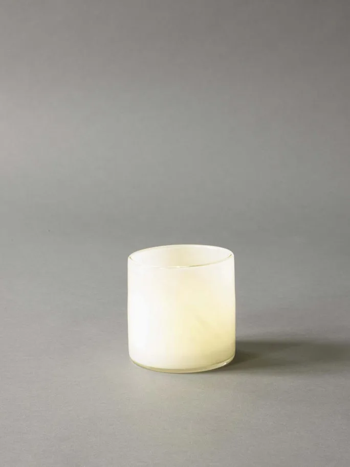 Lyric theelichthouder S, Linen (wit) Tell Me More
